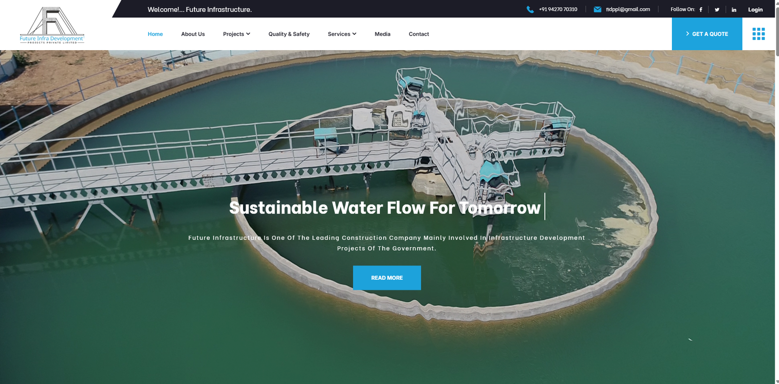 Future Infra Developmentprojects website preview