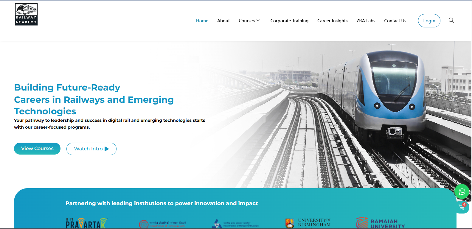 Railway Academy website preview